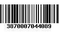 Código de Barras 3870007044089