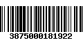 Código de Barras 3875000181922