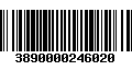 Código de Barras 3890000246020