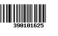 Código de Barras 390101625