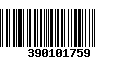 Código de Barras 390101759