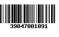 Código de Barras 39047001091