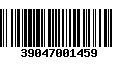 Código de Barras 39047001459