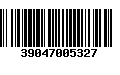 Código de Barras 39047005327