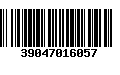 Código de Barras 39047016057