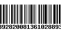 Código de Barras 392820081361028893