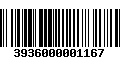 Código de Barras 3936000001167