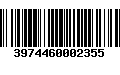 Código de Barras 3974460002355