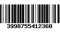 Código de Barras 3998755412360