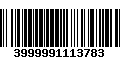 Código de Barras 3999991113783