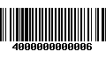 Código de Barras 4000000000006