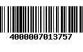 Código de Barras 4000007013757