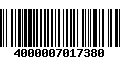 Código de Barras 4000007017380