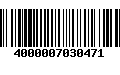 Código de Barras 4000007030471