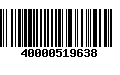 Código de Barras 40000519638