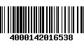 Código de Barras 4000142016538