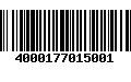 Código de Barras 4000177015001