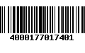 Código de Barras 4000177017401