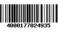 Código de Barras 4000177024935