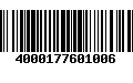 Código de Barras 4000177601006