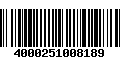 Código de Barras 4000251008189