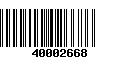 Código de Barras 40002668