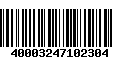 Código de Barras 40003247102304