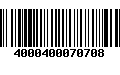 Código de Barras 4000400070708