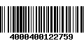 Código de Barras 4000400122759