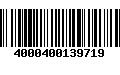 Código de Barras 4000400139719