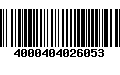 Código de Barras 4000404026053