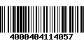 Código de Barras 4000404114057