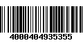 Código de Barras 4000404935355