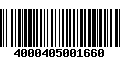 Código de Barras 4000405001660