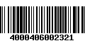 Código de Barras 4000406002321