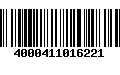 Código de Barras 4000411016221