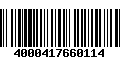 Código de Barras 4000417660114