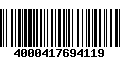 Código de Barras 4000417694119