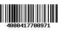 Código de Barras 4000417700971