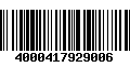 Código de Barras 4000417929006