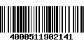 Código de Barras 4000511902141