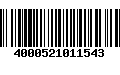 Código de Barras 4000521011543