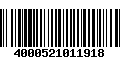 Código de Barras 4000521011918