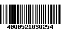 Código de Barras 4000521030254