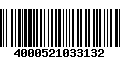 Código de Barras 4000521033132