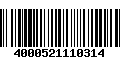 Código de Barras 4000521110314