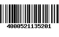 Código de Barras 4000521135201