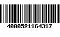 Código de Barras 4000521164317