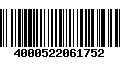 Código de Barras 4000522061752