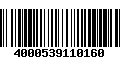 Código de Barras 4000539110160